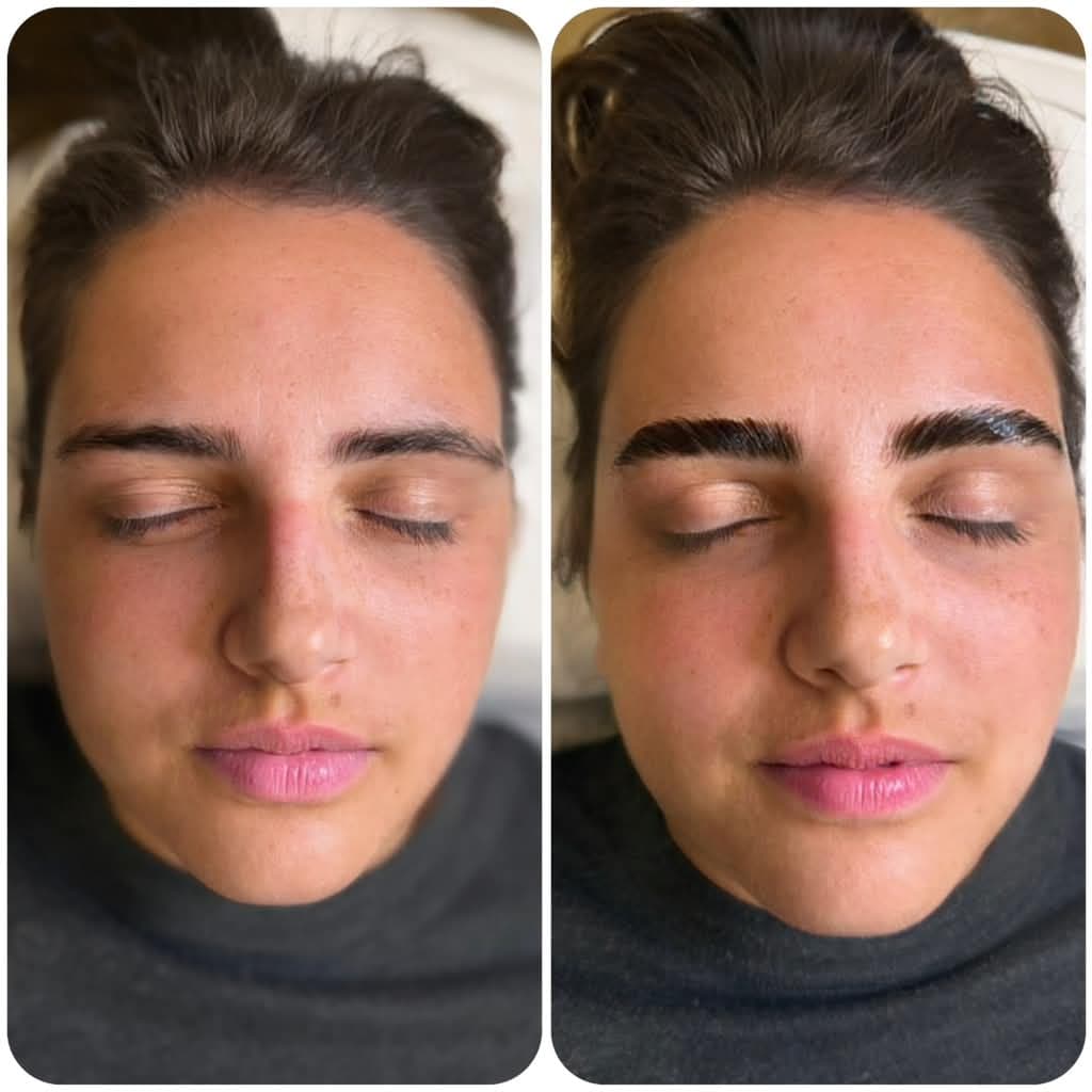 Brow lamination before and after result, photo 5 of 8