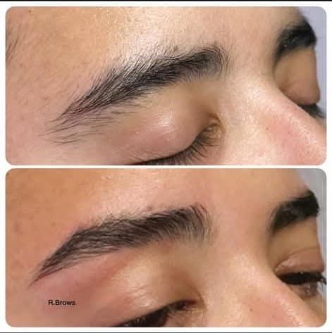 Eyebrow threading before and after result