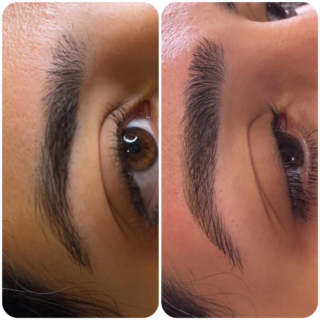 Eyebrow threading before and after result, photo 3 of 5