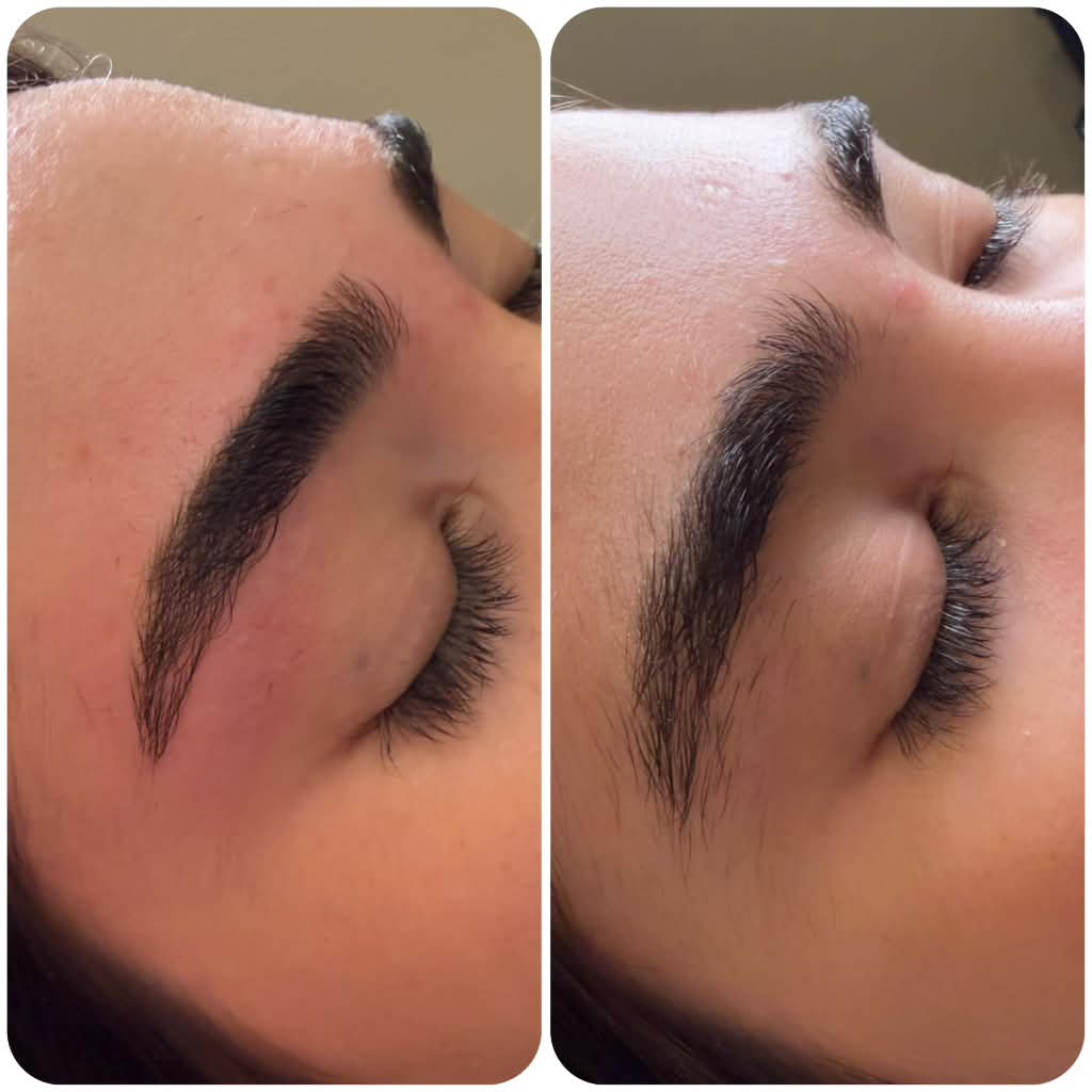 Eyebrow threading before and after result, photo 5 of 5