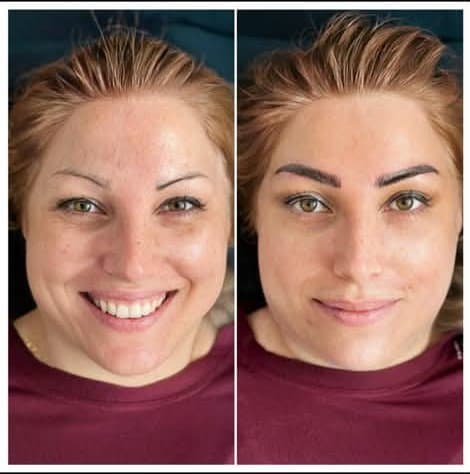 Brow shading before and after result, photo 2 of 5