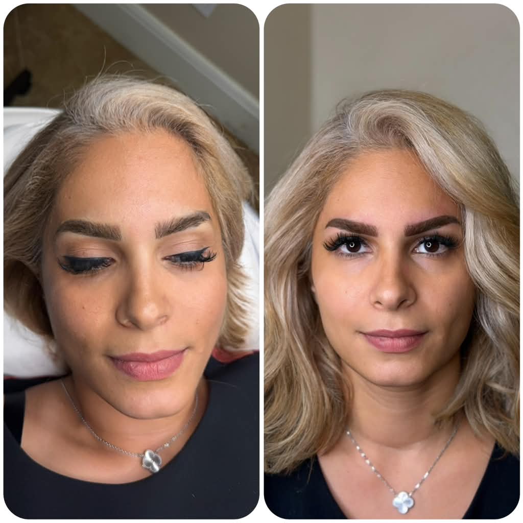 Brow shading before and after result, photo 4 of 5